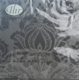 Serviette "Grenadine Dining, SILBER-schwarz", IHR