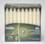 Bolsius Haushaltskerzen (45er Pack), ca. 18 x 2,1 cm Ø, Elfenbein