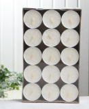 30er-Pack Stearin-Teelichter, champagner, HOCH