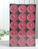 30er-Packung Stearin-Teelichter, bordeaux, HOCH