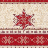 Cocktail-Serviette 24 x 24 cm, "Hivernale red", ti-flair