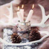 Serviette "White Candles in Tin Can", ti-flair