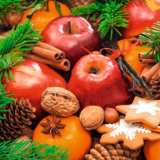 Serviette "Fruits de Noel", ti-flair