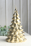 Motivkerze "Tannenbaum, Metallic-Effekt", groß, gold