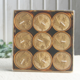9er-Pack Dekokerze / Teelicht "Goldene Sternschnuppe"