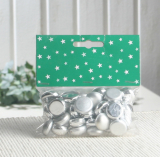 Plastik-Nuggets "Silber", ca. 1,5 cm Ø (32er-Beutel), glänzend/matt