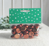 Plastik-Nuggets "Kupfer/Braun", ca. 1,5 cm Ø (32er-Beutel), glänzend/matt