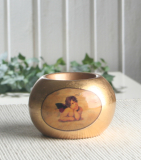 Teelichthalter "Engel Raffael", gold