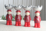 4er-Kerzenhalter "Advents-ELCH", rot, KLEIN