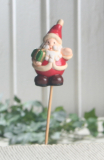 Dekostecker "Weihnachtsmann" mit Geschenk, einzeln