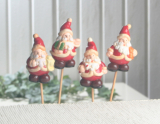 4er Set Dekostecker "Weihnachtsmänner"