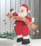 Kantenhocker Weihnachtsmann "Frohes Fest"