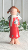 Keramik-Engel "Marie", stehend, KLEIN, rot