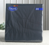 DUNI, Uni-Servietten, 33 x 33 cm, 20er-Pack, schwarz