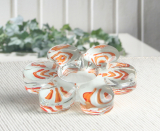 Teelichthalter "Kontraste", Blume, Orange