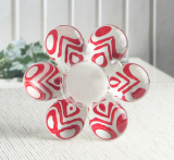 Teelichthalter "Kontraste", Blume, Rot