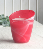 Kerze im Glas "Como", Rot