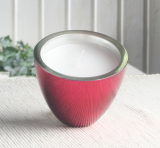 Kerze im Glas "Glanz", Rot