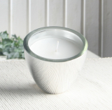 Kerze im Glas "Glanz", Silber