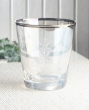 1-B-Ware!!! Kerzenglas/Windlicht "Sternenschliff", klar