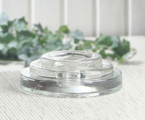 Kerzenhalter "Rom", Glas, rund, ca. 9 cm Ø