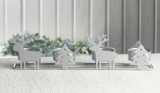 4er-Metall-Teelichthalter "Rentier & Tanne", ca. 25 x 6 x 4,5 cm