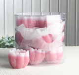 1-B-Ware!!! 12er-Pack Schwimmkerzen "Seerose" mit Duft, Altrosa