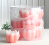 1-B-Ware!!! 12er-Pack Schwimmkerzen "Seerose" mit Duft, Lachs