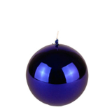 1-B-Ware!!! Kugelkerze "Brillant", 7 cm Ø, Dunkelblau