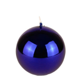 1-B-Ware!!! Kugelkerze "Brillant", 9,3 cm Ø, Dunkelblau