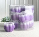 Posten 705: 1-B-Ware, 12er-Pack Schwimmkerzen "Seerose" mit Duft, Lila/Flieder-MIX