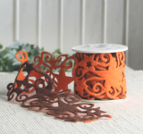 Filzband "Stern", L=200 x B=6 cm, orange/braun