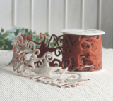 Filzband "Stern", L=200 x B=6 cm, creme/braun