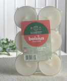 Bolsius Maxi-Teelichte in transparenter Hülle, 12er-Pack, cremeweiß