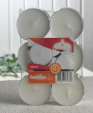 Bolsius Maxi-Teelichte mit Aluminiumhülle, 12er-Flatpack