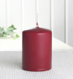 Selbstverlöschende Sicherheitskerze, 7 x 5 cm Ø, altrot/bordeaux CC