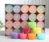 40 Teelichter - Summerlights, farbige Hülle, 7-8 Std. Brenndauer