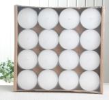 Qualitäts-Maxi-Teelichter in Aluminiumhülle (16er Pack), Weiß