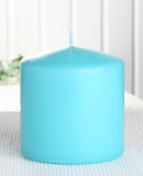 Stumpenkerze, 8 x 8 cm Ø, Türkis