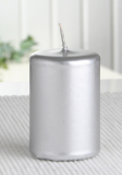 Stumpenkerze 6 x 4 cm Ø, silber