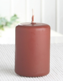 Stumpenkerze 6 x 4 cm Ø, marone (mittelbraun)