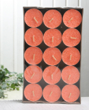30er-Packung Stearin-Teelichter, orange