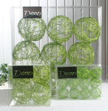 Deko-Drahtbälle 30 mm Ø, 12er-Packung, apfelgrün