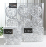 Deko-Drahtbälle 30 mm Ø, 12er-Packung, silber
