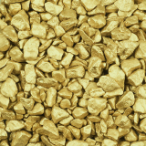 Dekosteine / Deko-Rocks (9-13 mm), 1 kg, gelbgold-metallic