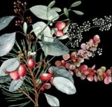 Serviette "Ruusunmarja & Lehdet SCHWARZ", ti-flair