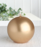 Selbstverlöschende Sicherheits-Kugelkerze 6 cm Ø, Gold