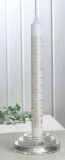 Adventskalender-Stabkerze "Classic", 25 x 2,2 cm Ø, weiß