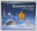 Sparpack: 20x 20er-Packung EWA-Baumkerzen, (400 Kerzen), 10,5 x 1,3 cm Ø, Naturgelb