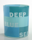 Teelichtglas "More than Words", Deep Blue Sea